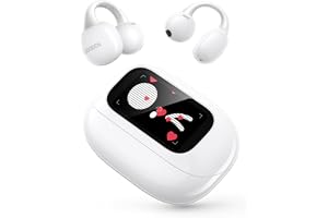 UGREEN ClipBuds Magic Open-ear Wireless Earbuds Clip On Bluetooth Headphone | Smart Touchscreen & Custom Wall Paper Design, Open-ear Comfortable Wearing, 30H Long Playtime, Clear Calls with DNN Tech