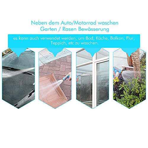Rovtop Verstellbarer Garten Handbrause Hochdruck Gartenbrause Wasserdurchfluss für Garten Bewässerung Robust und Leistungsstark - 7