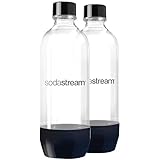 Sodastream 2 BOUTEILLES 1L CLASSIQUE LAVE VAISSELLE, Plastique, Transparent