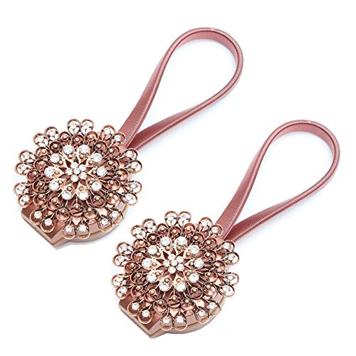 Syclecircle Cortinas magnéticas (2 Unidades, Cristales Decorativos, para Dormitorio, Sala de Estar, Oficina)