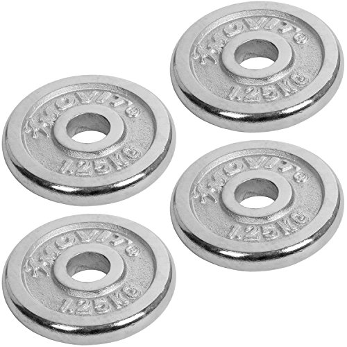 MOVIT® Chrom Gusseisen Kurzhantel 2er Set, Varianten 30kg, 40kg, 50kg, 60kg, gerändelt mit Sternverschlüssen Chrom-Hantel-Set - 9