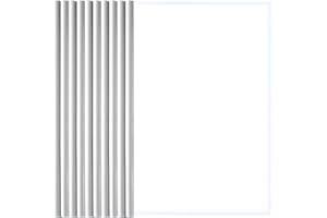 CERIOLL Carpeta de Barra Deslizante, A4 Cubierta de Encuadernación de Informes, Deslizante Encuadernador, 10 Piezas Cubiertas de Informe A4