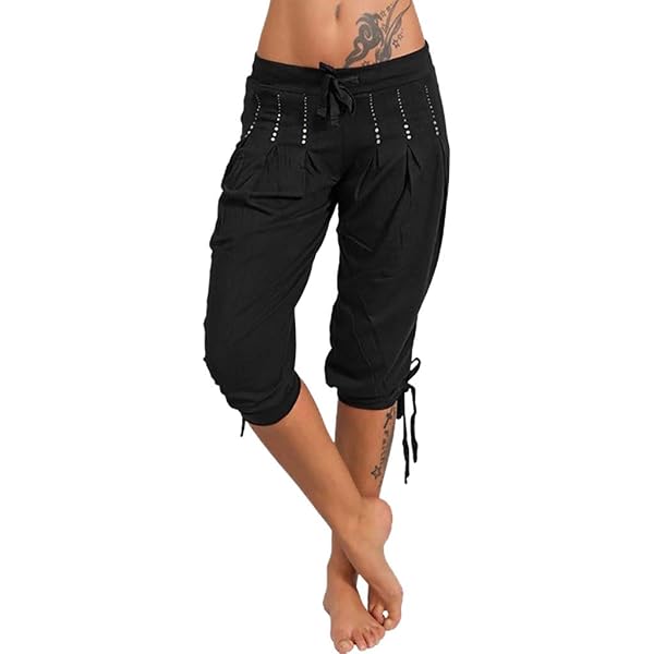 Damen-Caprihose Aus Leichten Stretch-Stoff – 7/8-Länge, Perfekt Für Sommer, Sport & Freizeit