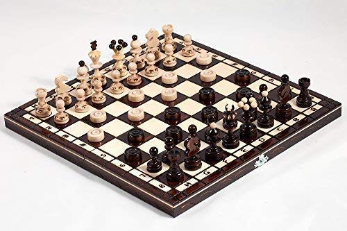 Prime Chess Perle Jeu D'échecs En Bois et Jeu Dames 35cm x 35cm