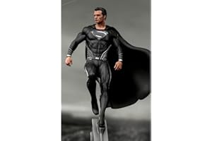 Iron Studios Zack Snyder's Justice League 1/10 Art Scale Superman Black Suit - Figura Decorativa (30 cm), Color Negro