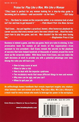 Book's Cover of Play Like a Man, Win Like a Woman: What Men Know About Success that Women Need to Learn.