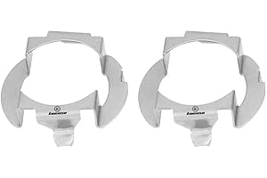 Keenso 2 szt. wsporniki bazowe H7, adapter żarówki LED uchwyt do reflektorów uchwyt uchwyt aluminiowy srebrny