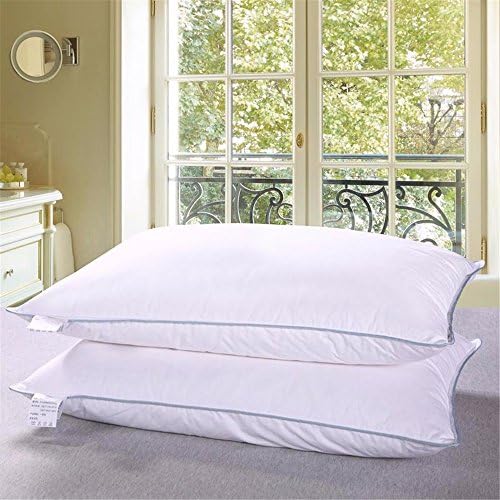 Pillow,All Cotton Pillow,Bed pillow,Soft Pillow for Sleeping,Hypoallergenic and Fluffy Down-Like Pillow with 100% Fine Fiber Filling, Dust and Mite Repellent,White