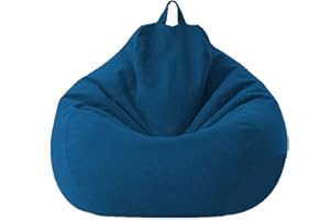 Chickwing, Puff Pera sin Relleno para Adultos y Niños, Chickwin Exterior y Interior Bean Bag Bolsa de Frijol para Silla Tumbona Perezosa Funda para Sillón Cubierta de Sillón (Azul,80x90cm)