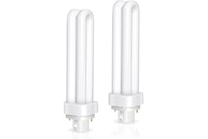 LIUYIFE Bombillas G24d-3, 2-Pin PLC Tubo 26W, Blanco Cálido 2700K, 1600LM, Dimensiones: 17cm, CFL Tubo de Doble Vuelta 2U, Lámpara Fluorescente de Bajo Consumo de Alta Eficiencia, Apto Para Cocina, Pack de 2