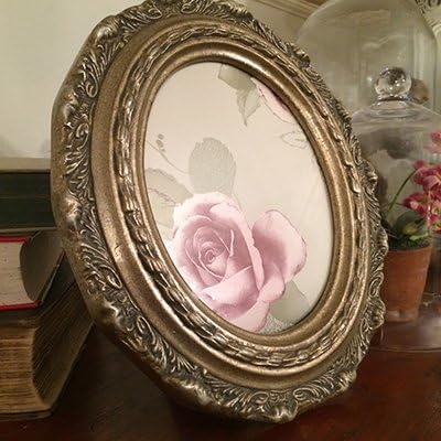 Large Sienna Ornate Champagne Silver Oval 8"x10" Gilt Picture Frame