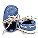 ESTAMICO Baby Denim Lace-up Crib Shoes Blue 12-18 Months
