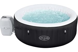 Lay-Z-Spa Miami Hot Tub, 120 AirJet Massage System Inflatable Spa with Freeze Shield Technology, 2-4 Person