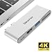 Produktbild USB C HDMI Adapter, USB Typ C Hub mit HDMI Ausgang für MBP Modell, iMXPW HEXATERA MacBook USB Adapter mit durchgeschliffenem Ladeanschluss, HDMI 4K@30Hz, USB 3.0 Port, SD/Micro SD Kartenleser (Silber)