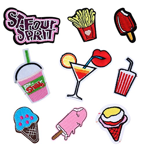 RYMALL 28 Stk Patch Sticker, Niedlich DIY Kleidung Patches Aufkleber Sommer-Thema für T-Shirt Jeans Kleidung Taschen - 4