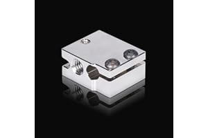 Super Print PT100 Volcano Bloc de chauffage Heatblock with Silicone Sock for FLSUN SR,Volcano Hotend,PT100 Cartridge Sensor DDB,Titan Dual Driver Extruder.(1PC)