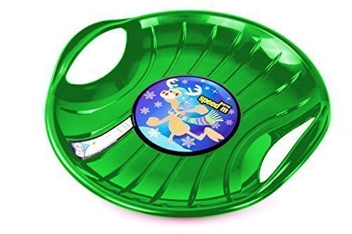 Preisvergleich Produktbild Tellerschlitten Speed D=60cm Rodelteller Schlitten Lenkschlitten Rennrodel (grün)