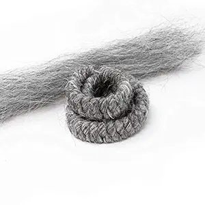 Mehron Crepe Hair 12-inch Braid (Medium Grey)