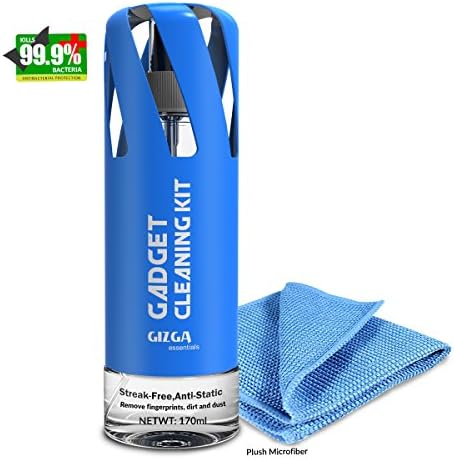 Gizga Essentials Gz-Ck-102 Professional Cleaning Kit (Plush Micro-Fiber Cloth, 170Ml Antibacterial Cleaning Solution)