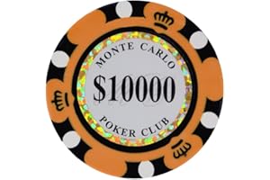 JIESITE Clay Poker Chips 14 Gram Monte Carlo-Pack of 50 Chips