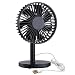 Produktbild HSeaMall Handheld Mini Fan mit Spiegel USB wiederaufladbare Tisch Schreibtisch elektrische Fans Lüfter für Home Office Reisen Camping Outdoor-Aktivitäten (Table Fan Black)