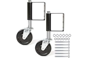 JUZAI 360° Roue Porte de Portail Lourd, 10 cm Roulettes à Ressort