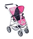 schwenkbare Vorderräder Bayer Chic 2000 637 46 - 3-in-1 Puppenwagen Kombi-Set - Emotion All In, pink checker