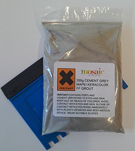 Zement grau Mosaik Mörtel 200 g mit abspachteln
