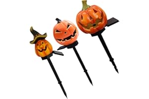 BCOATH Halloween Solar Kürbis Licht Solar Gartenlampe Für Außen Dekorative Gartenbeleuchtung Wetterfest Für Garten Patio Und Wege