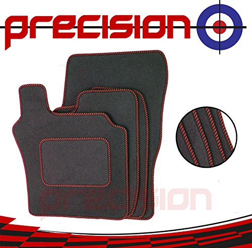 Ṿolvo V40 2012-2017 Fitted Tailored Grey Classic Carpet Car Mats with Red Twist SSSGYQ275RT