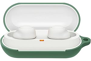 GIOPUEY Silikonowe etui do Sony WF-C500, ultracienka miękka osłona, dopasowana, odporna na upadki, nie brudzi się, etui Sony WF-C500, Sony WF-C500 Cover - ArmyGreen