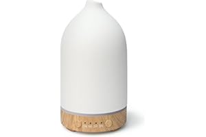SALUBRITO Ceramiczny dyfuzor zapachowy, biały dyfuzor do olejków eterycznych, ultradźwiękowy olejek zapachowy, dyfuzor do aromaterapii, bez BPA, prezent dla kobiet