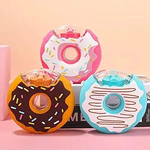 N.1 Jdp Novelty Kids Water Bottle BPA-Free Donut-Shaped 380ml Kettle Seal Leakproof Anti-Fall Soft Silicone Straw Cute Water Bottles for Toddlers Girls and Boys (1pcs Random Prints)