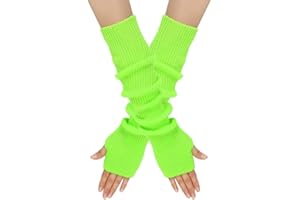 Ztexkee - 1 pair solid arm warmers for women, long fingerless gloves, arm warmers, fingerless, thumb gloves