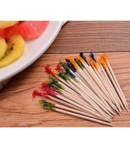 100 Stuzzicadenti Decorativi Per Cocktail Di Natale - Forme Albero, Babbo Natale, Fiocco, Pupazzo Di Neve, Alce