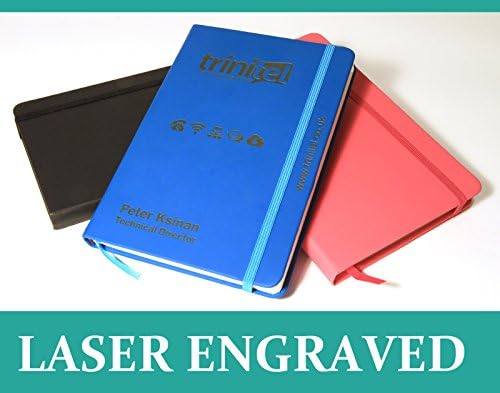 Personalised Notebook Premium Journal Diary Perfect Gift A6/A5 Laser Engraved (A6, Black)