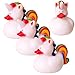 Produktbild TE-Trend 4er Set Quietscheente Badeente Einhorn Ente Baby Kinder Badewanne Baden 7 cm weiß Regenbogen