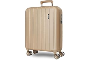 MOVOM Wood, Maleta de Cabina, Equipaje, Interior con Dos Compartimentos, Fabricada en ABS Material Resistente y Ligero, 4 Ruedas giratoriasCierre de combinación Lateral, De Joumma Bags