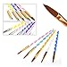 5 Pcs Colorful Acryl UV Gel Nail Art Brush Set NEW