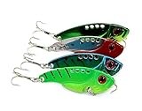 LENPABY 8 unids 5.5 cm 11g de metal duro vib señuelos de pesca wobbler lucio carpa trucha...