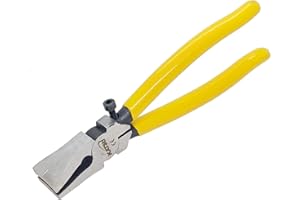 KATSU TOOLS KATSU Pince de Course à Pied en Verre 200mm Pince Coupante pour Verre, Pince à Briser le Verre à mâchoire incurvée Robuste Outil de Coupe pour le Travail du Vitrail 347245