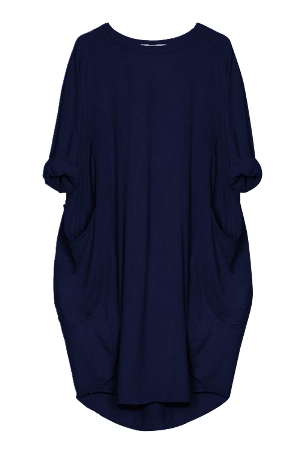 Landove Vestito Oversize Donna Elegante Moda Casual Abito Sciolto Scollo  Barco Vestiti Manica Lunga Primavera Estate… - Spesavip