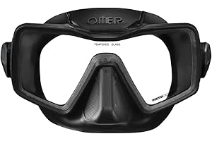 Omer Una Sola Lente Apnea Máscara, Adultos Unisex, Black, un tamaño