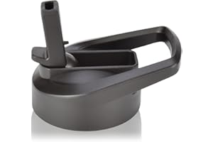 Milu Zamienna pokrywka do kubek termiczny 500ml, 750ml, 1000ml - Część zamienna - Kolor czarny, iklusive 3x Słomki - Nie zawiera BPA