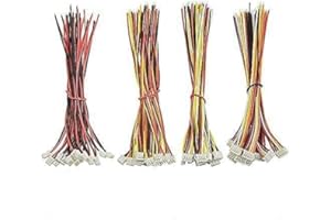 BGTXINGI 60Pcs 2,0 mm 2PIN 3PIN 4PIN 5PIN Verbindungskabel 26AWG Einkopfschale für LED-Lampenleiste RC-Spielzeugbatterie 150mm Kompatibel mit JST PH