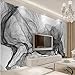 Produktbild Mkkwp Foto De Encargo No Tejido Wallpaper Moderno Arte Abstracto Blanco Y Negro Rayas Líneas Olas Sala De Estar Tv Fondo Pintura De La Pared200Cmx140Cm