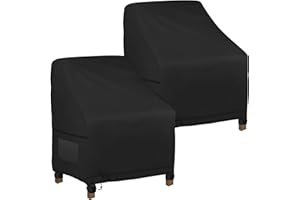 LPQKCCY Housse de Chaise de Jardin 2 pièces, Housse pour Fauteuil 35.04"W x 38.19"D x 29.13"H, Housse de Protection pour chaises Extérieur, Tissu Oxford 600D Imperméable, bâche pour chaises de Balcon