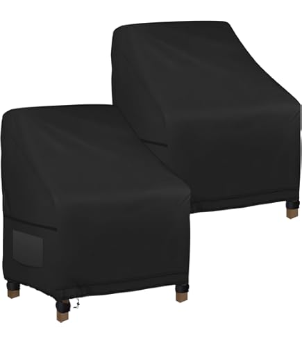 Copertura Per Sedie Impilabili Zettum - 2 Pezzi Impermeabili E Antivento | Tessuto Oxford 600D Con PU - Foto 3