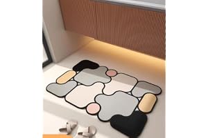 SKVM Memory Foam Water Absorbent Rectangular Shape Mat for Bathroom Kitchen Floor Door Entrance Anti Slip Foot Skid Shower ma