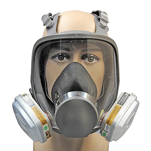 Preisvergleich Produktbild Babimax Vollmaske Feuermaske Full Face Atemschutzmaske Sicherheitsmaske aus Gummi Aktivkohle für Exzellenten Atemschutz mit Filter anti- Formaldehyd anti-Pestizid Lackieren in der chemischen Industrie